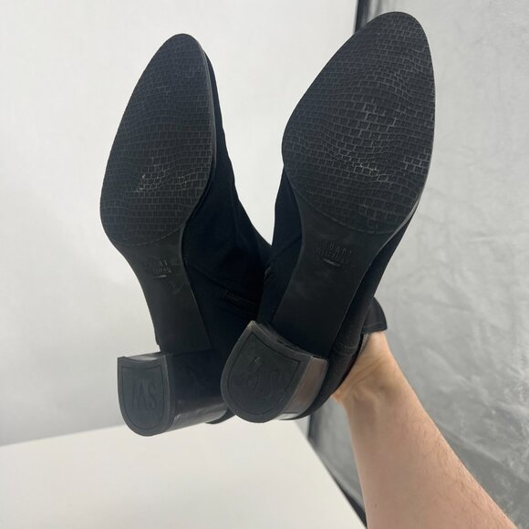 Stuart Weitzman Black Lined Booties Size 10 - Picture 11 of 17
